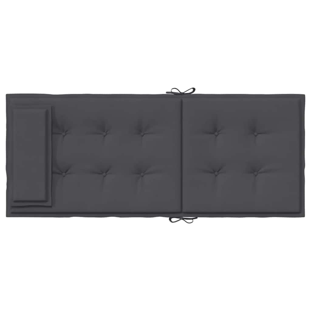 vidaXL Highback Chair Cushions 2 pcs Anthracite Oxford Fabric