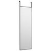 vidaXL Door Mirror Black 30x100 cm Glass and Aluminium