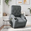 vidaXL Electric Stand up Massage Recliner Chair Grey Faux Leather