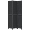 vidaXL Room Divider&nbsp;3 Panels Black Solid Wood Paulownia