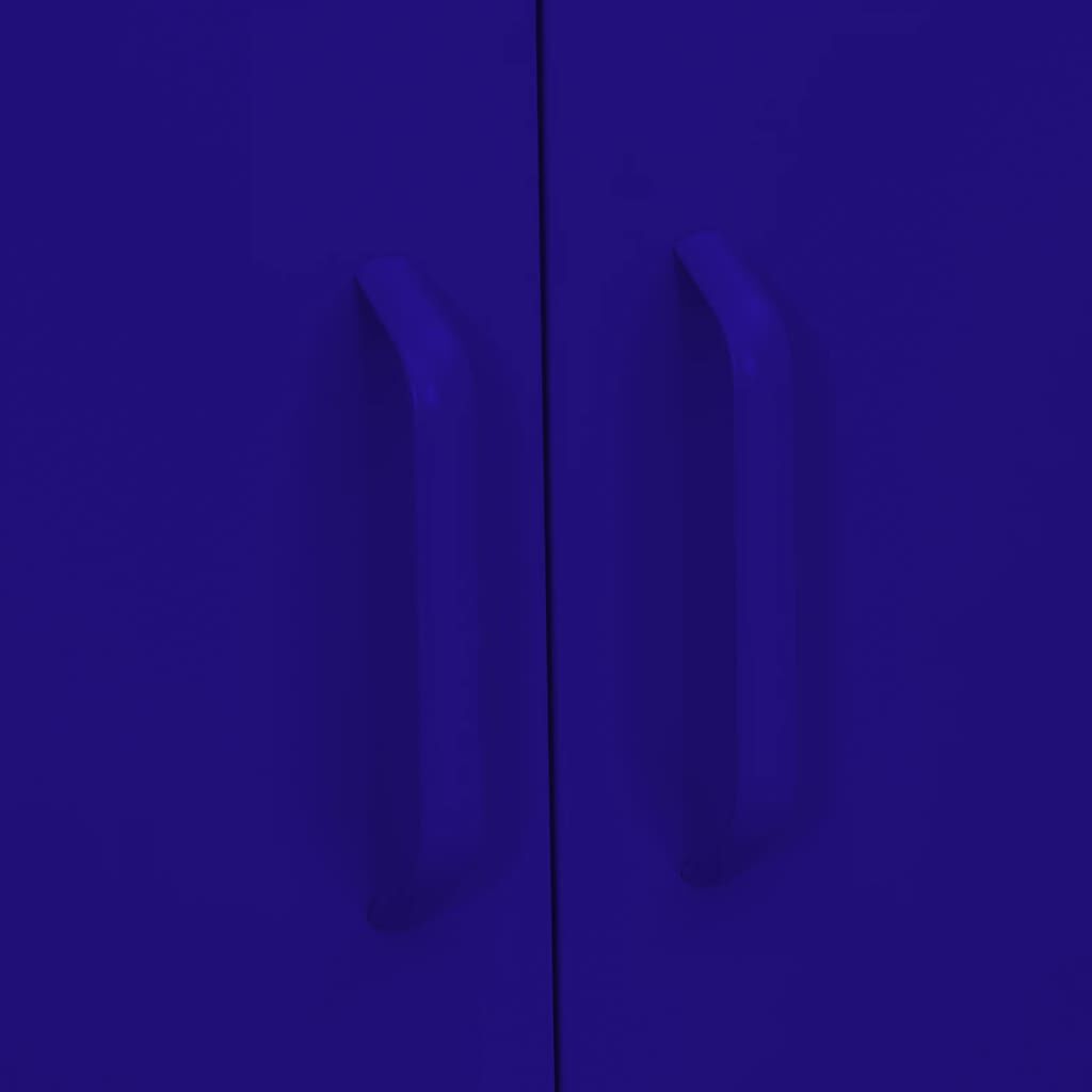 vidaXL Storage Cabinet Navy Blue 80x35x101.5 cm Steel
