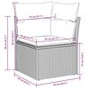 vidaXL 7 Piece Garden Sofa Set with Cushions Black Poly Rattan
