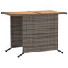 vidaXL 3 Piece Bistro Set with Cushions Grey Poly Rattan