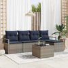 vidaXL Sofa Set 6 pcs Grey Poly Rattan