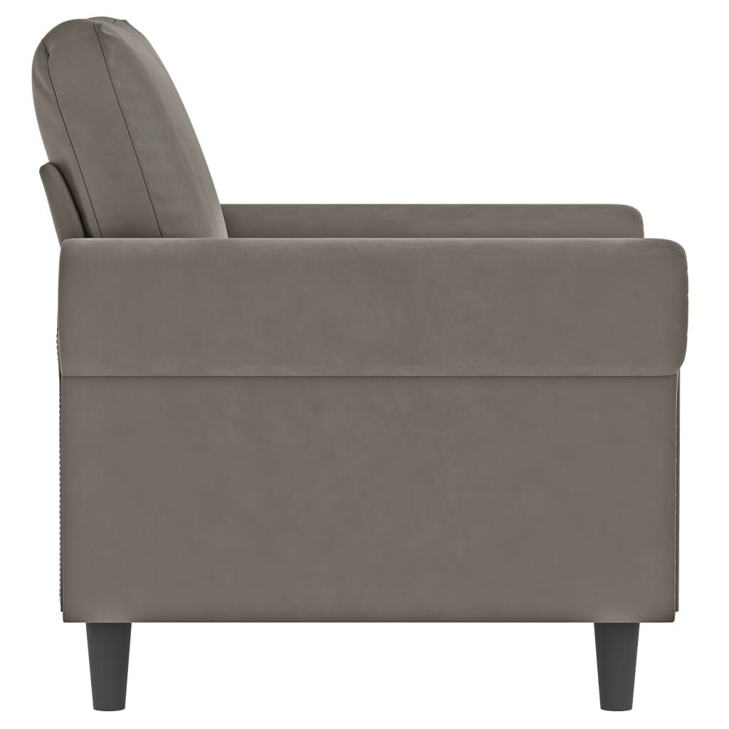 vidaXL Sofa Chair Light Grey 60 cm Velvet