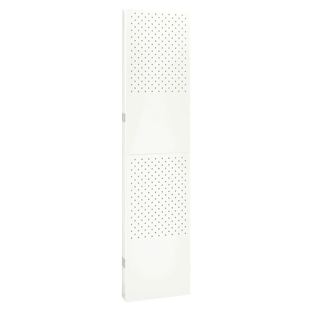 vidaXL 4-Panel Room Divider White 160x180 cm Steel