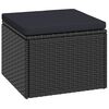 vidaXL Garden Lounge Set Black Poly Rattan