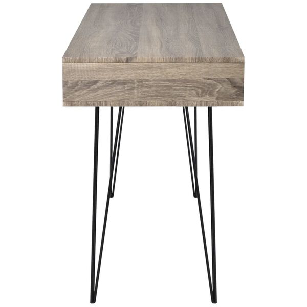 vidaXL Desk with 2 Compartments Grey