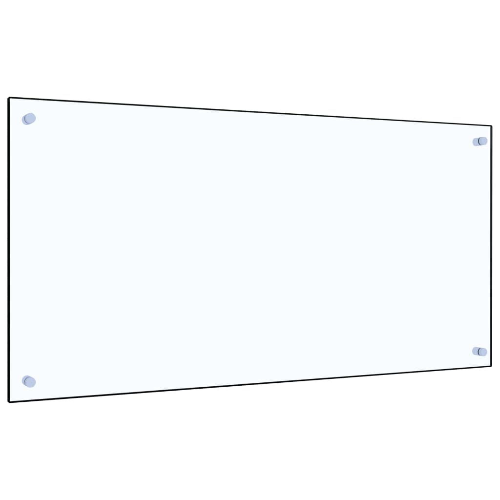vidaXL Kitchen Backsplash Transparent 100 x 50 cm Tempered Glass