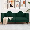 vidaXL Sofa with Cushions 2-Seater Dark Green Velvet