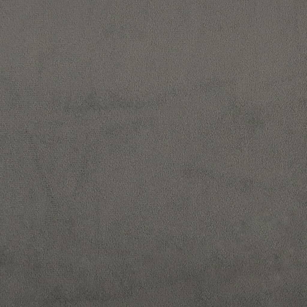 vidaXL Box Spring Bed with Mattress Dark Grey 137x190 cm Velvet