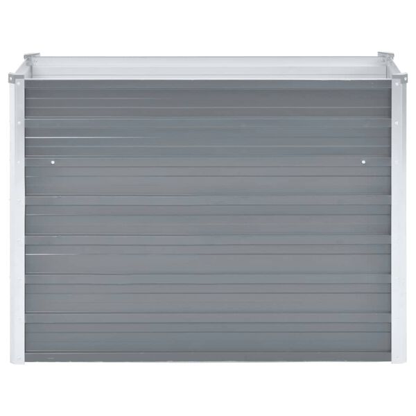 vidaXL Garden Raised Bed Galvanised Steel 100x40x77 cm Grey