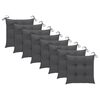 vidaXL Garden Chairs 8 pcs with Cushions Solid Teak Wood