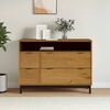 vidaXL Drawer Cabinet FLAM 110x40x80 cm Solid Wood Pine