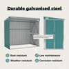 vidaXL Wall-mounted Garden Shed Green 118x194x178 cm Galvanised Steel