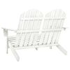 vidaXL 2-Seater Garden Adirondack Chair Solid Fir Wood White