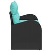 vidaXL Garden Sofa Black 124 x 62 x 85cm Poly Rattan