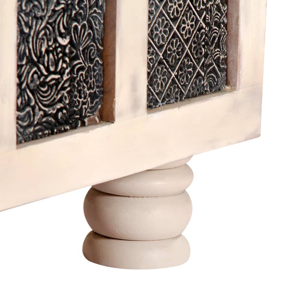 vidaXL Storage Box White 110x40x45 cm Solid Acacia Wood
