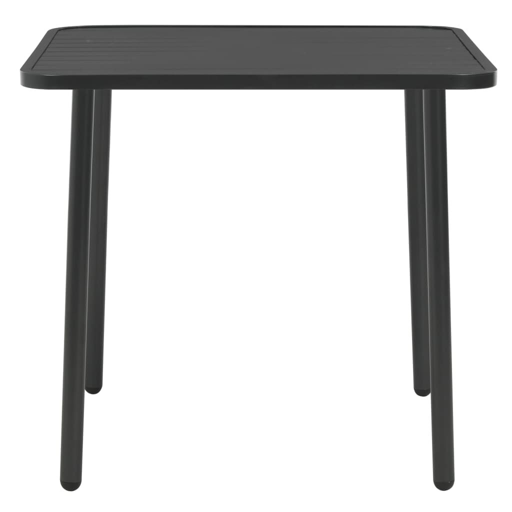 vidaXL 3 Piece Bistro Set Steel Dark Grey
