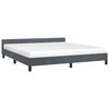 vidaXL Bed Frame without Mattress Dark Grey 183x213 cm Velvet
