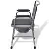 vidaXL Commode Chair Steel Black