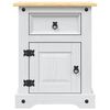 vidaXL Bedside Cabinet Mexican Pine Corona Range White 53x39x67 cm
