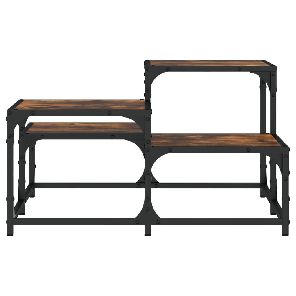 vidaXL Coffee Table Smoked Oak 68x68x40 cm Engineered Wood