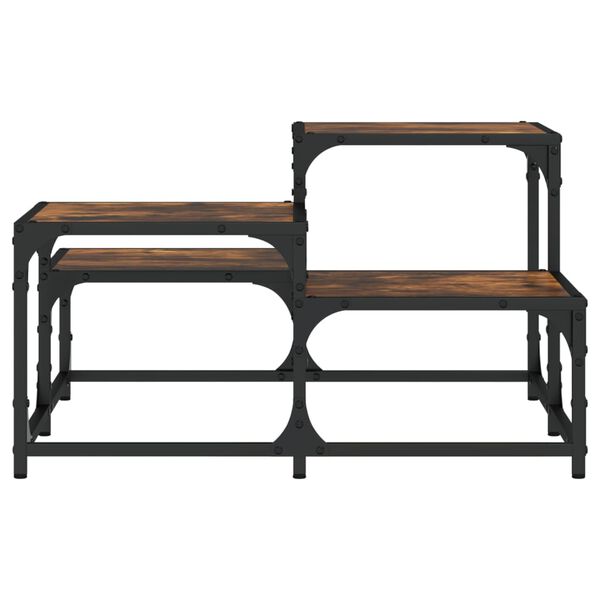 vidaXL Coffee Table Smoked Oak 68x68x40 cm Engineered Wood
