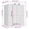 vidaXL Garden Shed Light Grey 192x108x223 cm Galvanised Steel