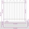 vidaXL Garden Fence Grey 1.7 x 1.5 m Powder-coated Steel