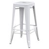 vidaXL Bar Stools 2 pcs White Steel