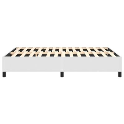 vidaXL Box Spring Bed Frame White 152x203 cm Queen Faux Leather