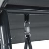 vidaXL Garden Swing Bench with Adjustable Canopy Dark Grey&nbsp;Steel