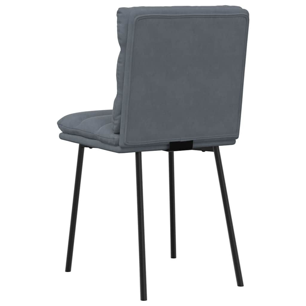 vidaXL Dining Chairs 2 pcs Dark Grey Velvet