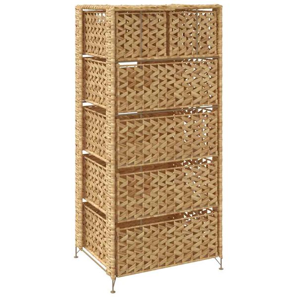 vidaXL Storage Unit with 6 Baskets 47x37x100 cm Water Hyacinth