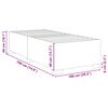 vidaXL Bed Frame without Mattress Light Grey Twin Velvet