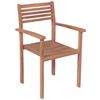 vidaXL Garden Chairs 4 pcs with Cream Cushions Solid Teak Wood