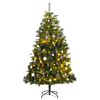 vidaXL Artificial Hinged Christmas Tree 300 LEDs & Ball Set 240 cm