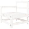 vidaXL Garden Chair with Cushions White Solid Wood Pine