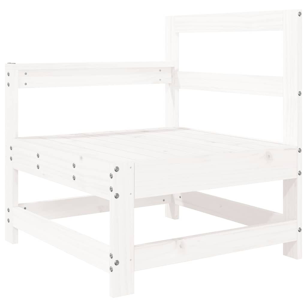 vidaXL Garden Chair with Cushions White Solid Wood Pine
