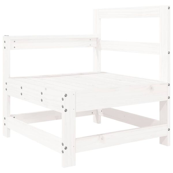 vidaXL Garden Chair with Cushions White Solid Wood Pine