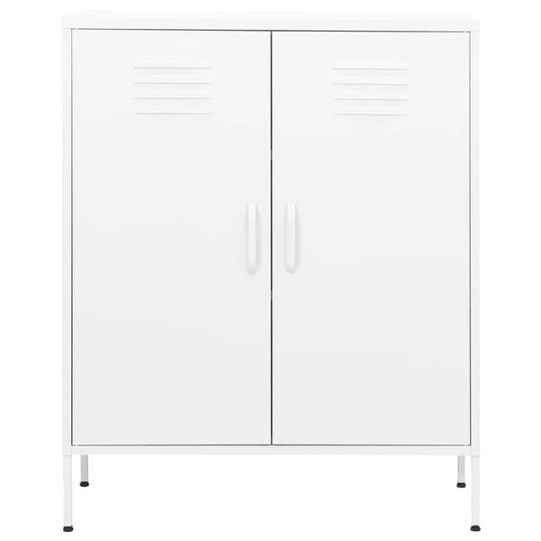 vidaXL Storage Cabinet White 80x35x101.5 cm Steel