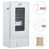 vidaXL BBQ Oven Smoker with Wood Chips 44.5x29x110 cm Galvanised steel