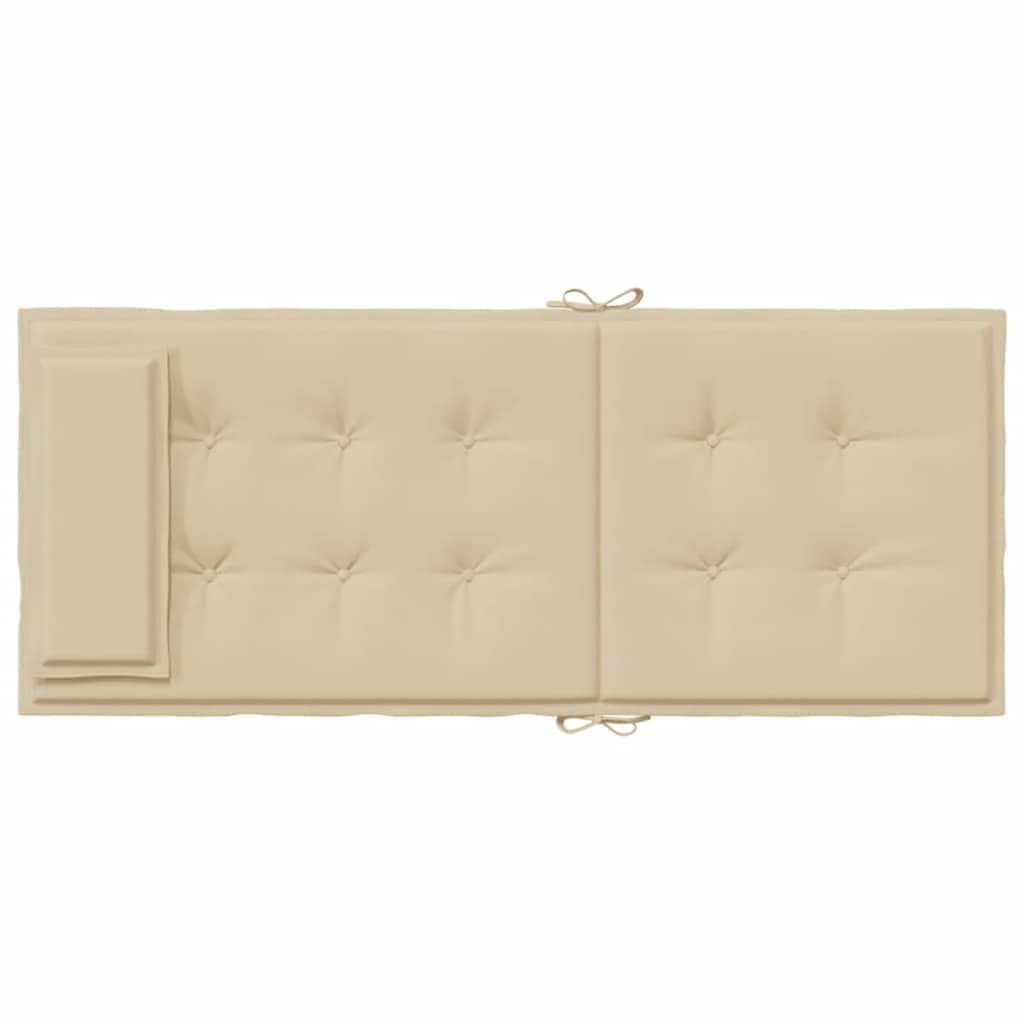 vidaXL Highback Chair Cushions 6 pcs Beige Oxford Fabric