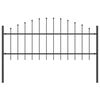vidaXL Garden Fence 5 pcs Grey 170 x 115 cm Powder-Coated Steel