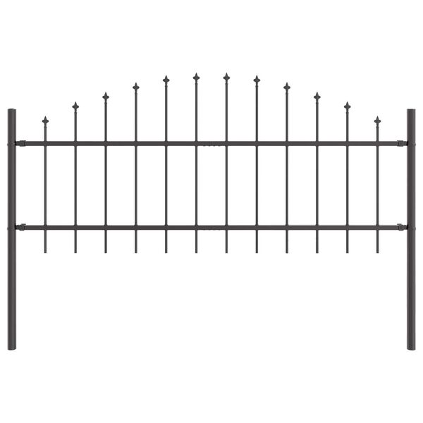vidaXL Garden Fence 5 pcs Grey 170 x 115 cm Powder-Coated Steel