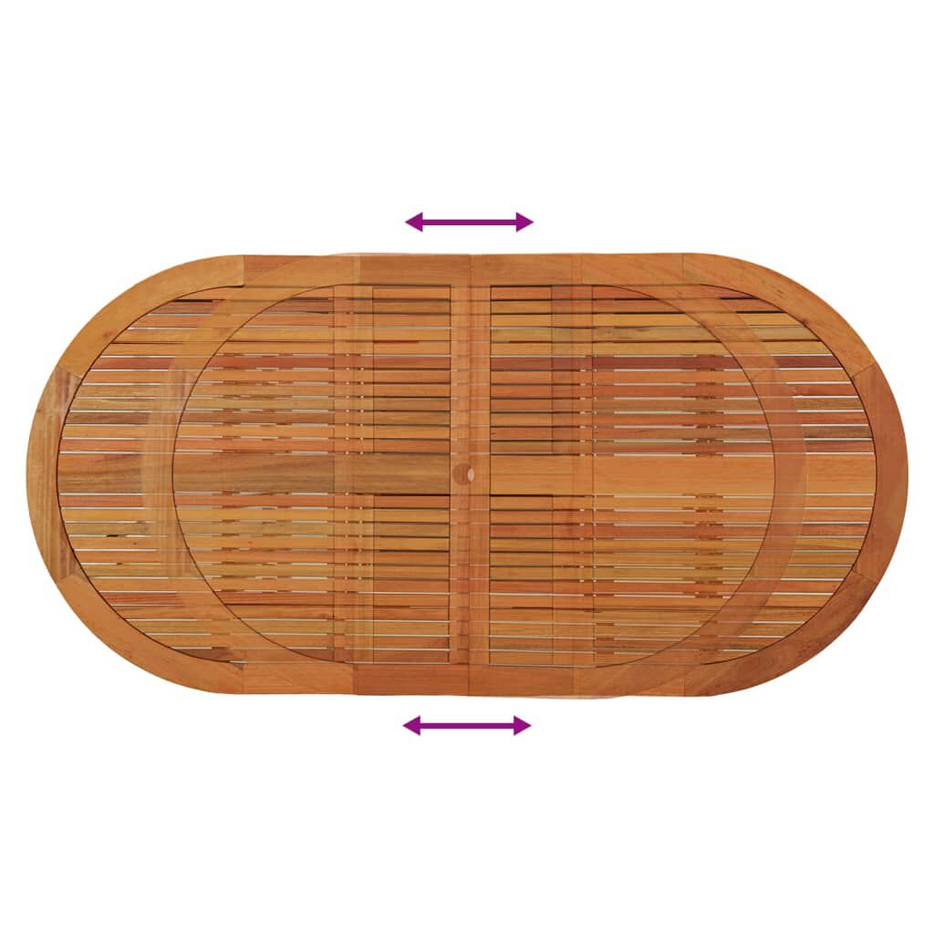 vidaXL Garden Table 200x100x75 cm Solid Wood Eucalyptus