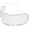 vidaXL 8 Piece Garden Sofa Set with Cushions Brown Poly Rattan