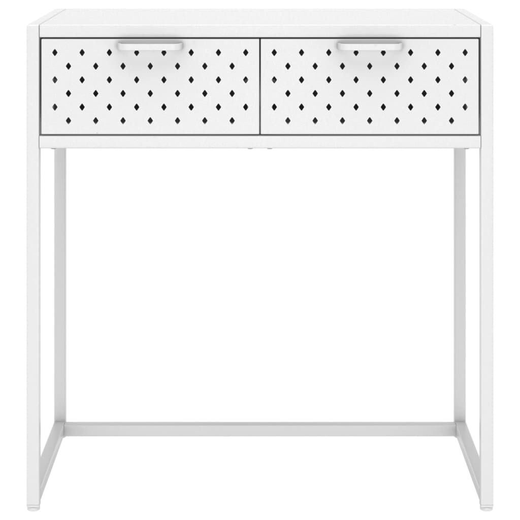 vidaXL Console Table White 72x35x75 cm Steel