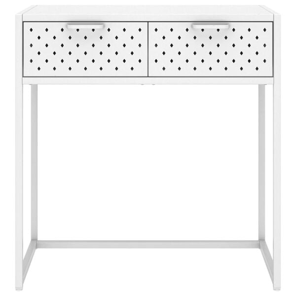vidaXL Console Table White 72x35x75 cm Steel